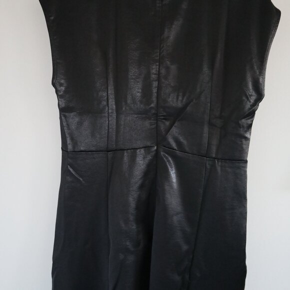 Halara satin midi dress, black, L - elegant women's office cocktail dress - Picture 5 of 7